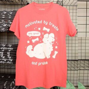 Motivated By Treats Shirt Graphic Tee by Crowlines NWOT